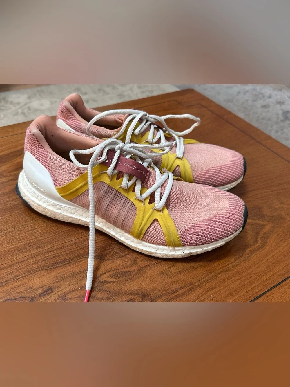 Adidas by Stella McCartney Ultraboost X Pink Yellow Running Shoes US  9 CG3694